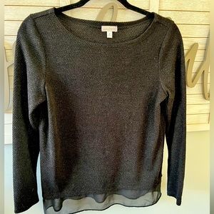 Black top with small gold sparkles